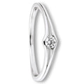 Zirkonia Ring aus 333er Weißgold von ONE ELEMENT – Bild 1
