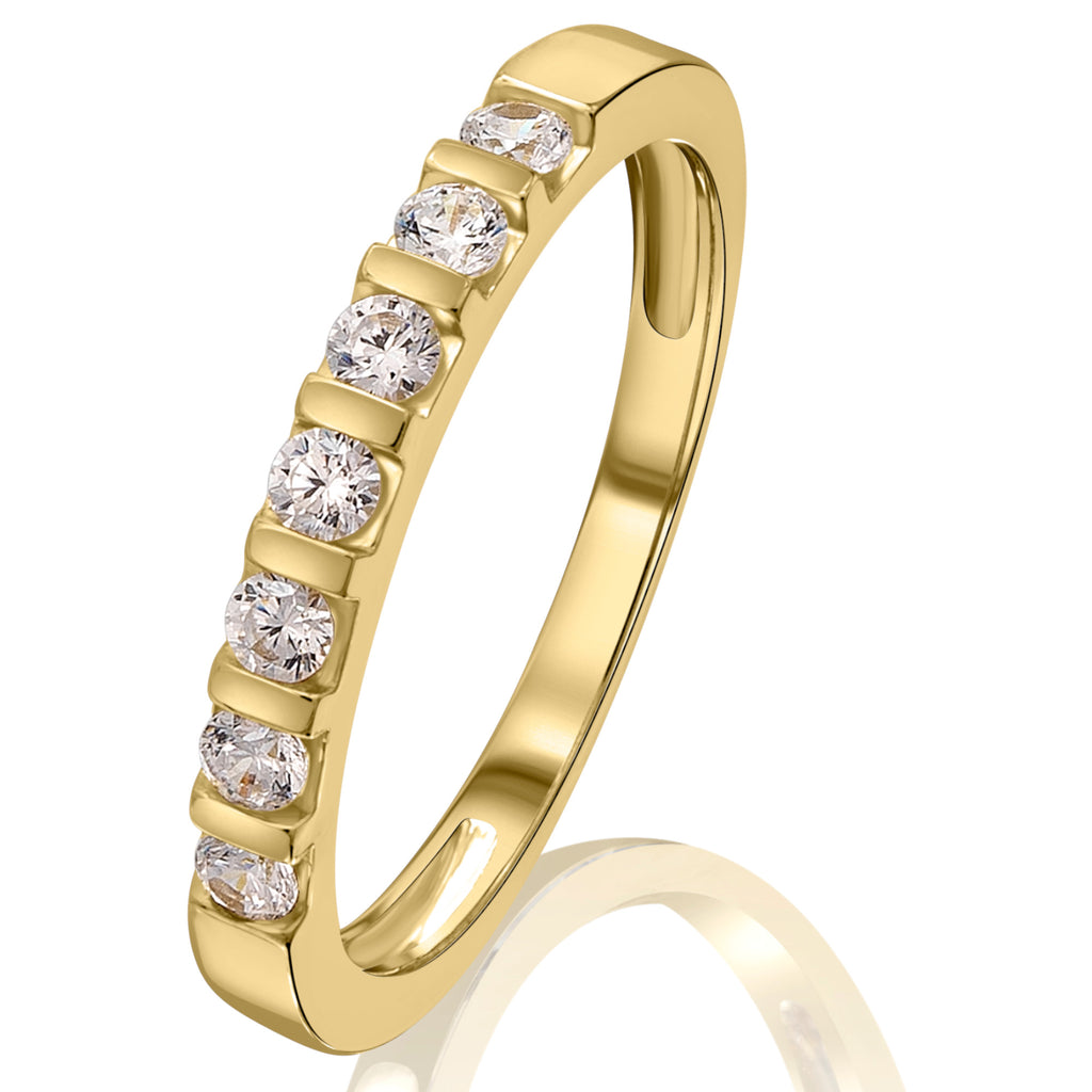 Zirkonia Ring aus 333er Gelbgold von ONE ELEMENT – Bild 2