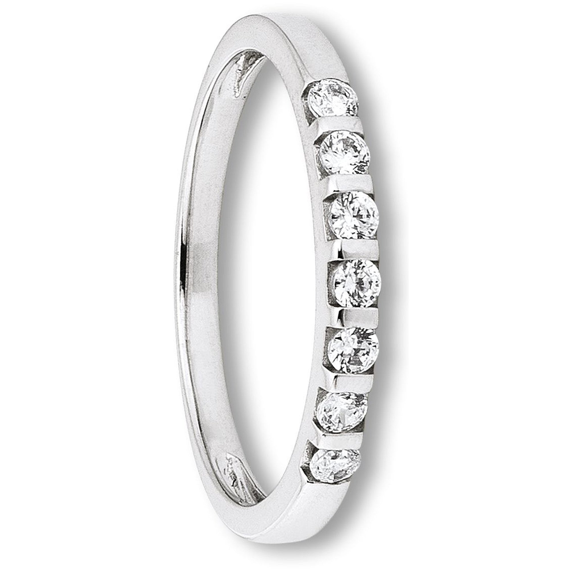 Zirkonia Ring aus 333er Weißgold von ONE ELEMENT – Bild 1
