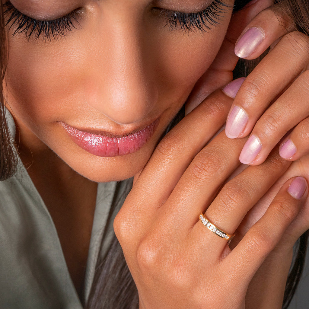 Zirkonia Ring aus 333er Gelbgold von ONE ELEMENT – Bild 2