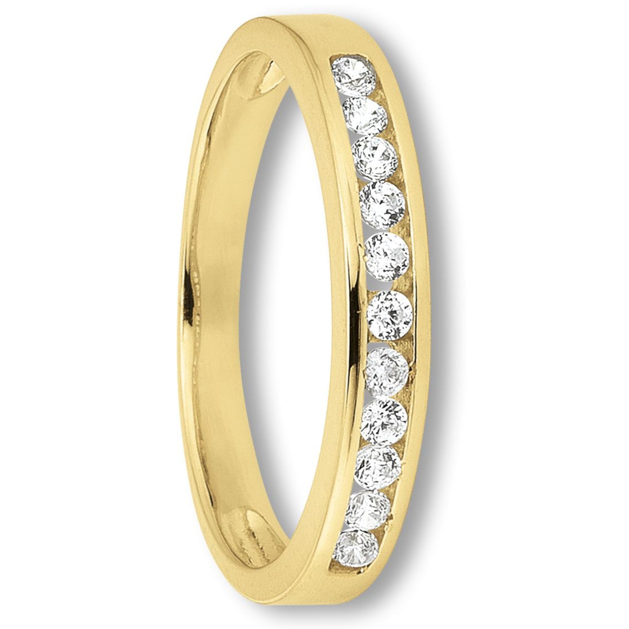 Zirkonia Ring aus 333er Gelbgold von ONE ELEMENT – Bild 1