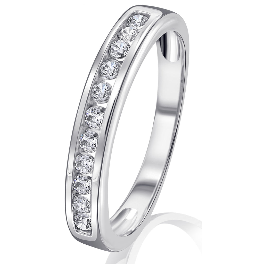 Zirkonia Ring aus 333er Weißgold von ONE ELEMENT – Bild 1