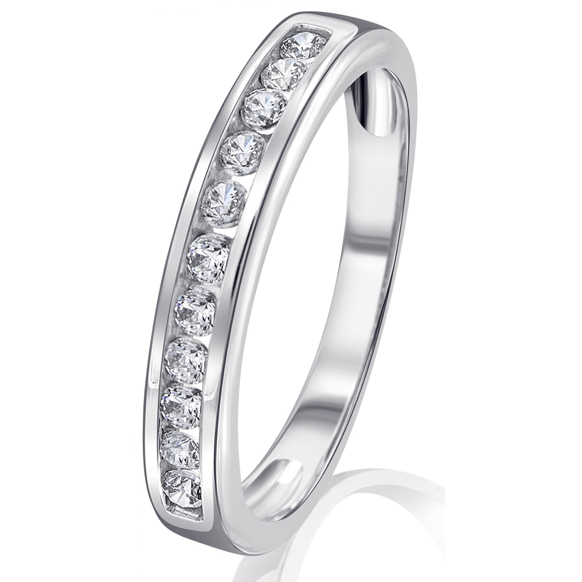 Zirkonia Ring aus 333er Weißgold von ONE ELEMENT – Bild 1