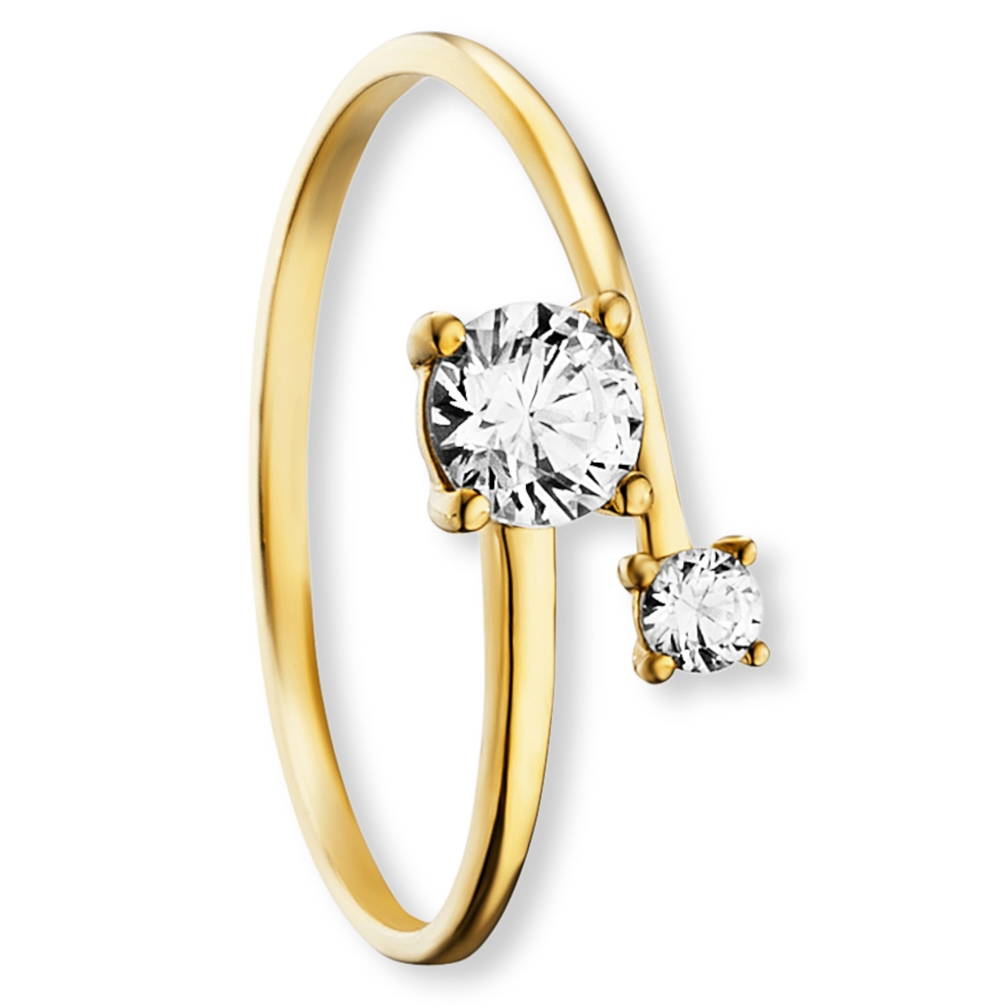 Zirkonia Ring aus 333er Gelbgold von ONE ELEMENT – Bild 1