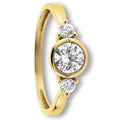 Zirkonia Ring aus 333er Gelbgold von ONE ELEMENT – Bild 1