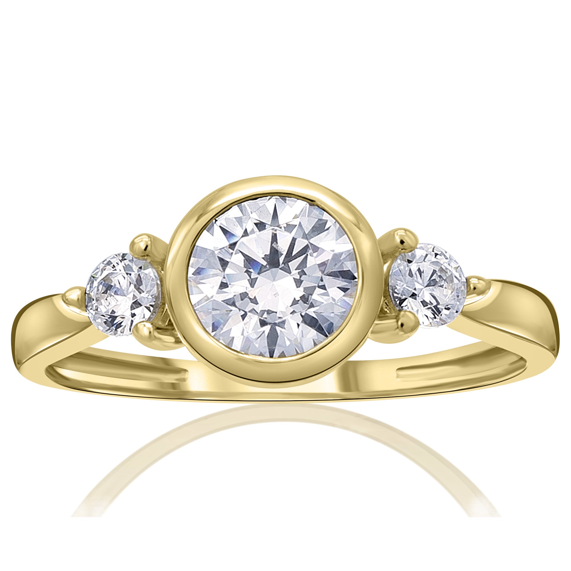 Zirkonia Ring aus 333er Gelbgold von ONE ELEMENT – Bild 2