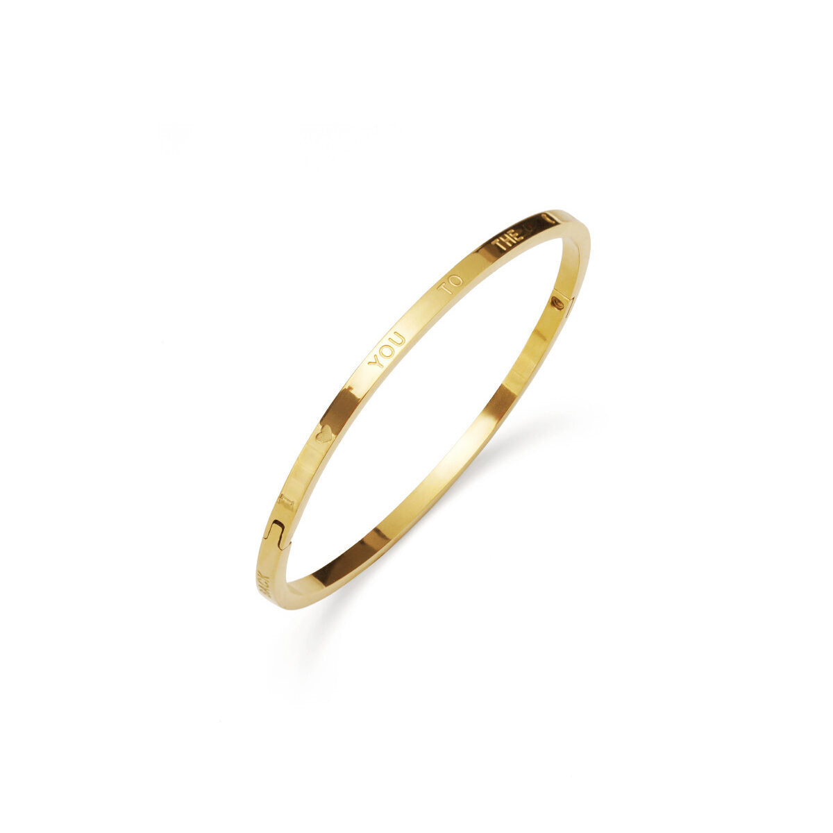 Sklavenarmband Love You To The Moon And Back Klein – Goldfarbe – Bild 1