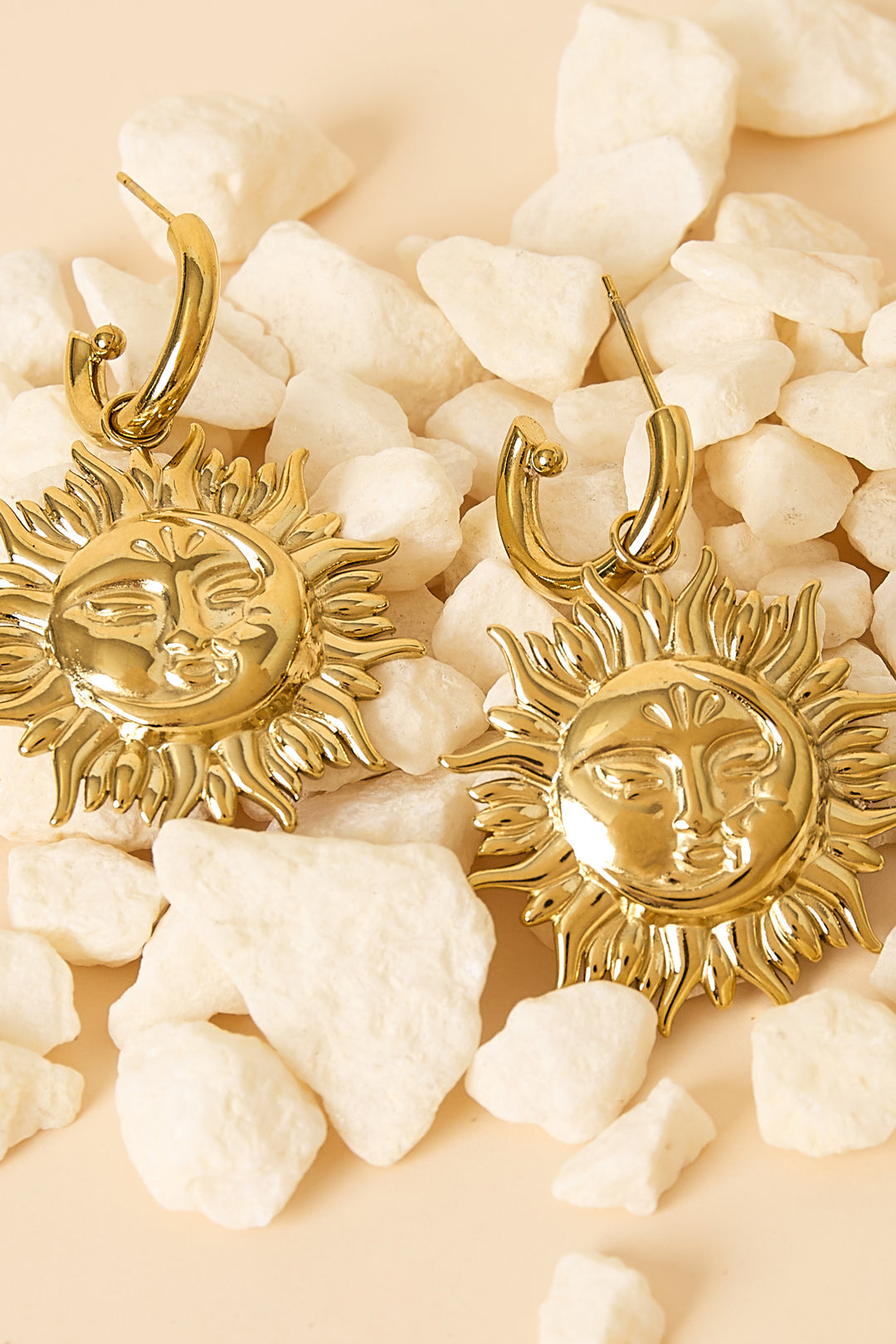 Ohrhänger aus Edelstahl, Modell „Sun Casual Daily Simple“, Damenschmuck