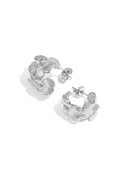 LIVAYA Ohrringe Damen Creolen mit Blumenmotiv aus Edelstahl – Ansicht 4