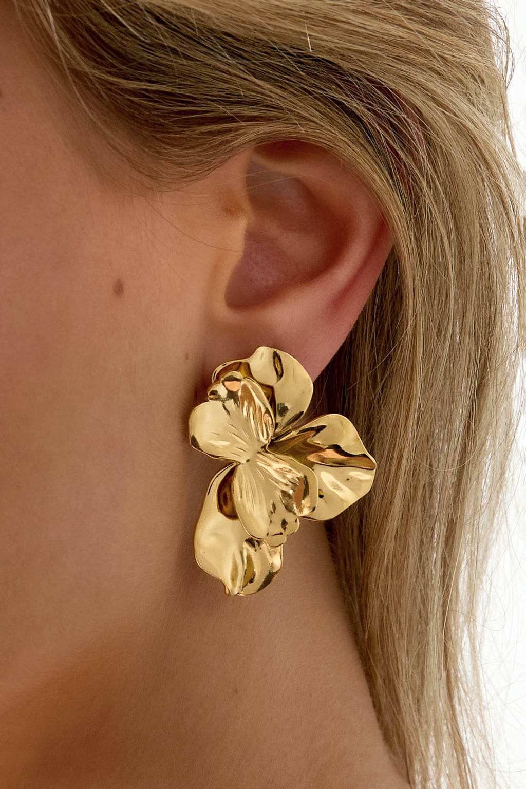 LIVAYA Statement - Ohrringe Ohrstecker mit Blumenmotiv aus Edelstahl