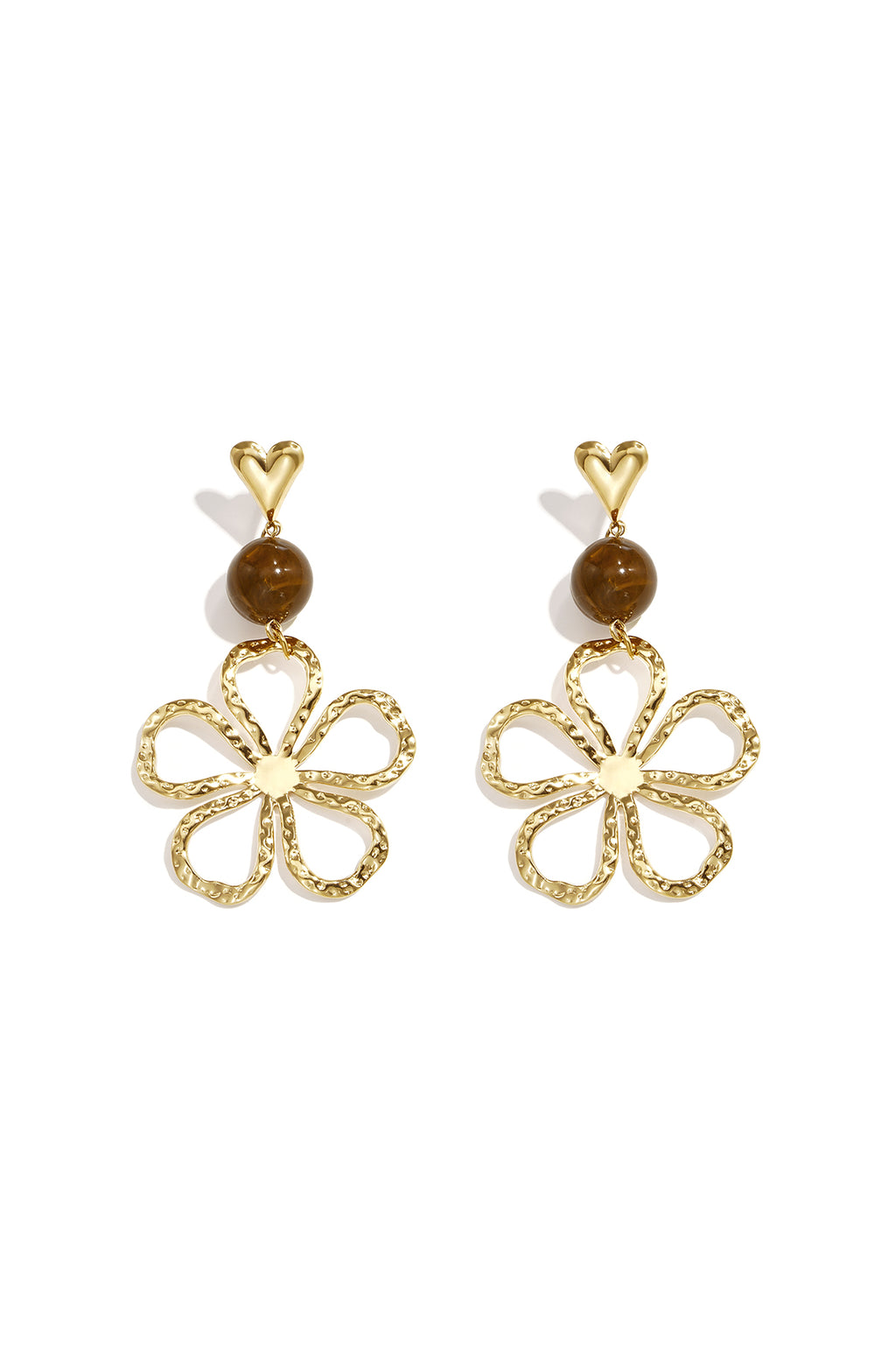 Ohrhänger aus Edelstahl, Blume, schlichte Alltagsserie, Damenschmuck