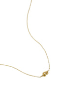 Schlichte Halskette Mit Geknotetem Anhänger – Goldfarbe - Goldfarbefarbe – Goldfarbe – Bild 1