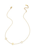 Halskette Klee Goldfarbe Edelstahl – Goldfarbe – Bild 1