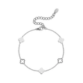 LIVAYA Armbänder Armband Charm-Armband mit Kleeblattanhängern aus Edelstahl – Bild 1