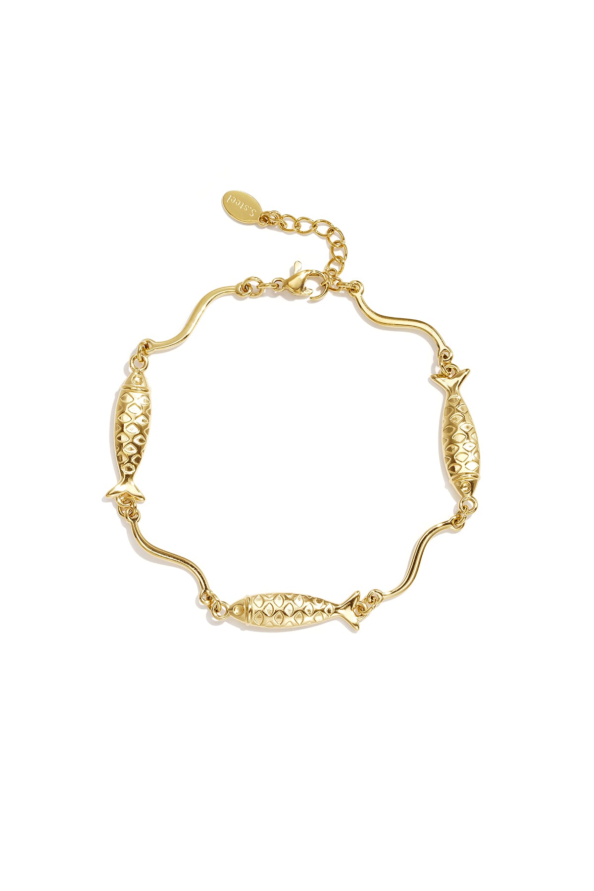 LIVAYA Armband aus Edelstahl mit Fischmotiv, 19 cm + 3 cm – Bild 1