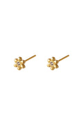 LIVAYA Ohrstecker Blume aus Edelstahl mit Strass