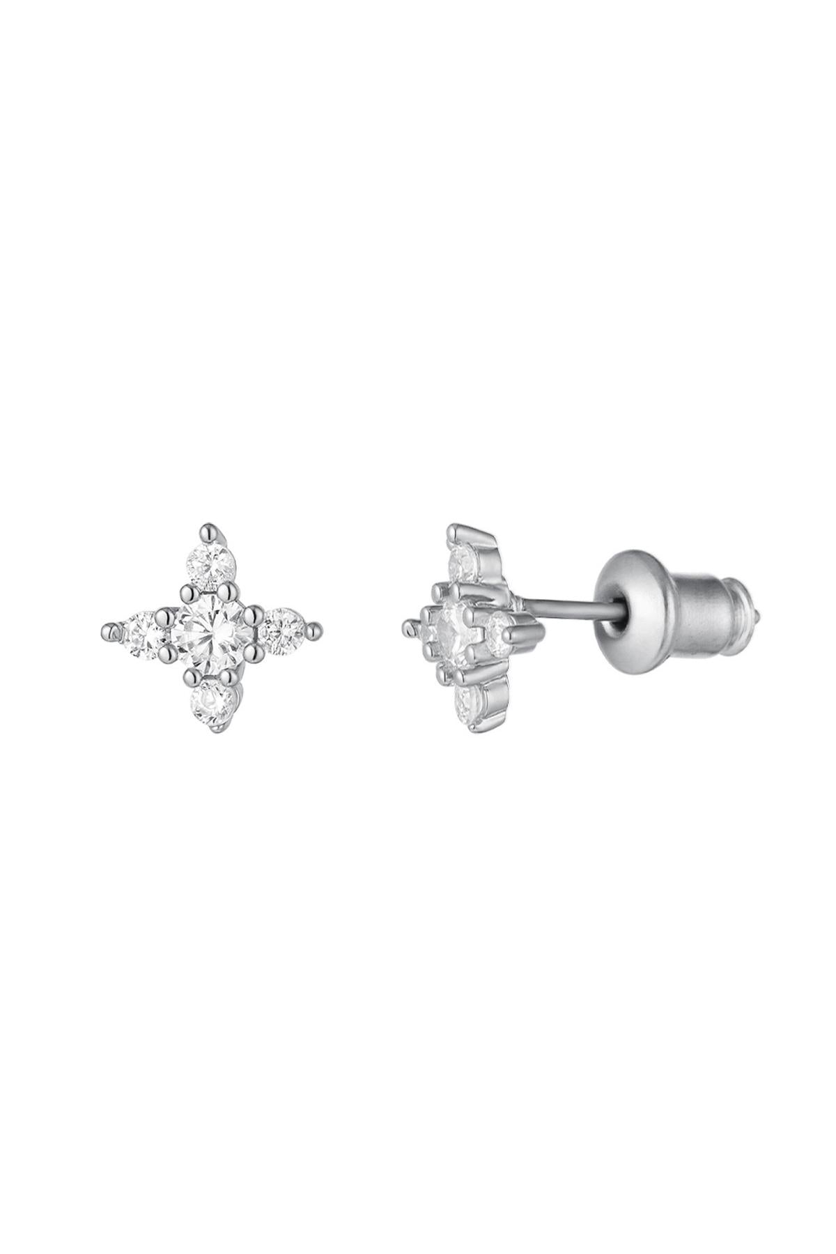 LIVAYA Ohrschmuck Stern-Ohrstecker aus Kupfer mit Strass
