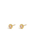 LIVAYA Mini-Blumen-Ohrstecker aus Edelstahl mit Strass