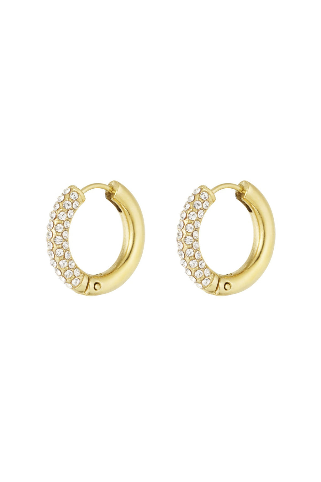 LIVAYA Creolen aus Edelstahl mit Strass