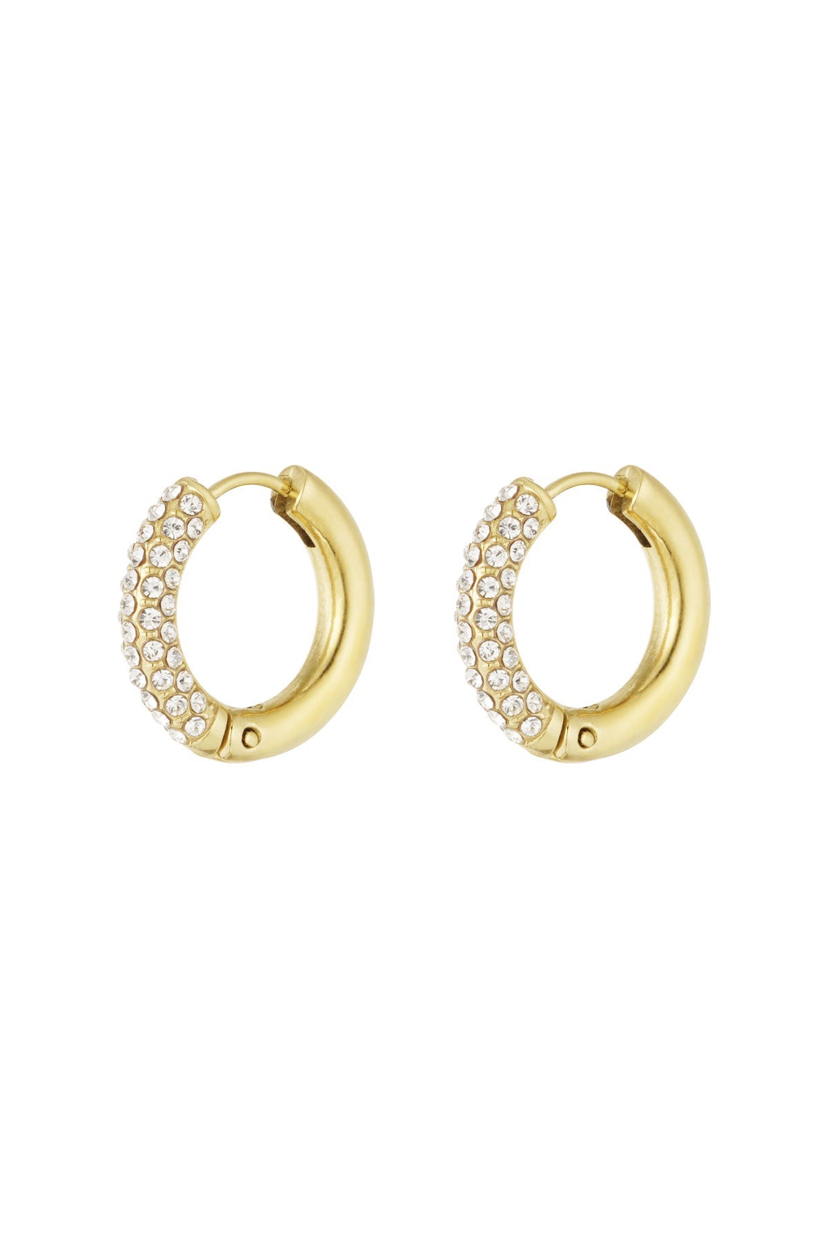LIVAYA Creolen aus Edelstahl mit Strass