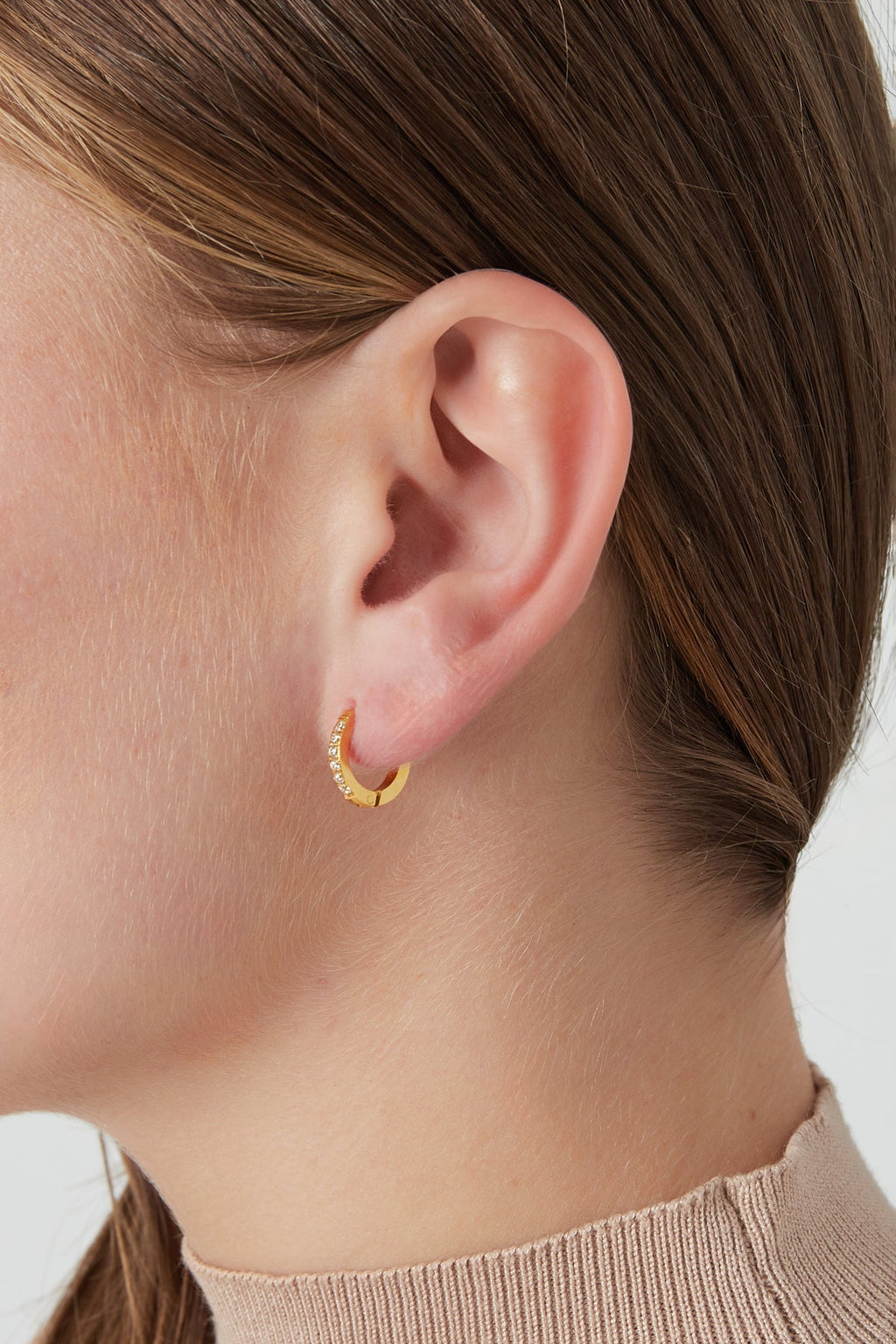 LIVAYA Creolen mit Strass aus Edelstahl