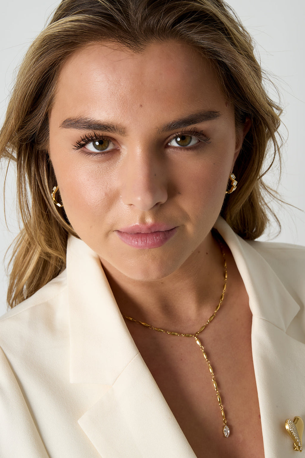 LIVAYA Creolen mit Strass aus Edelstahl