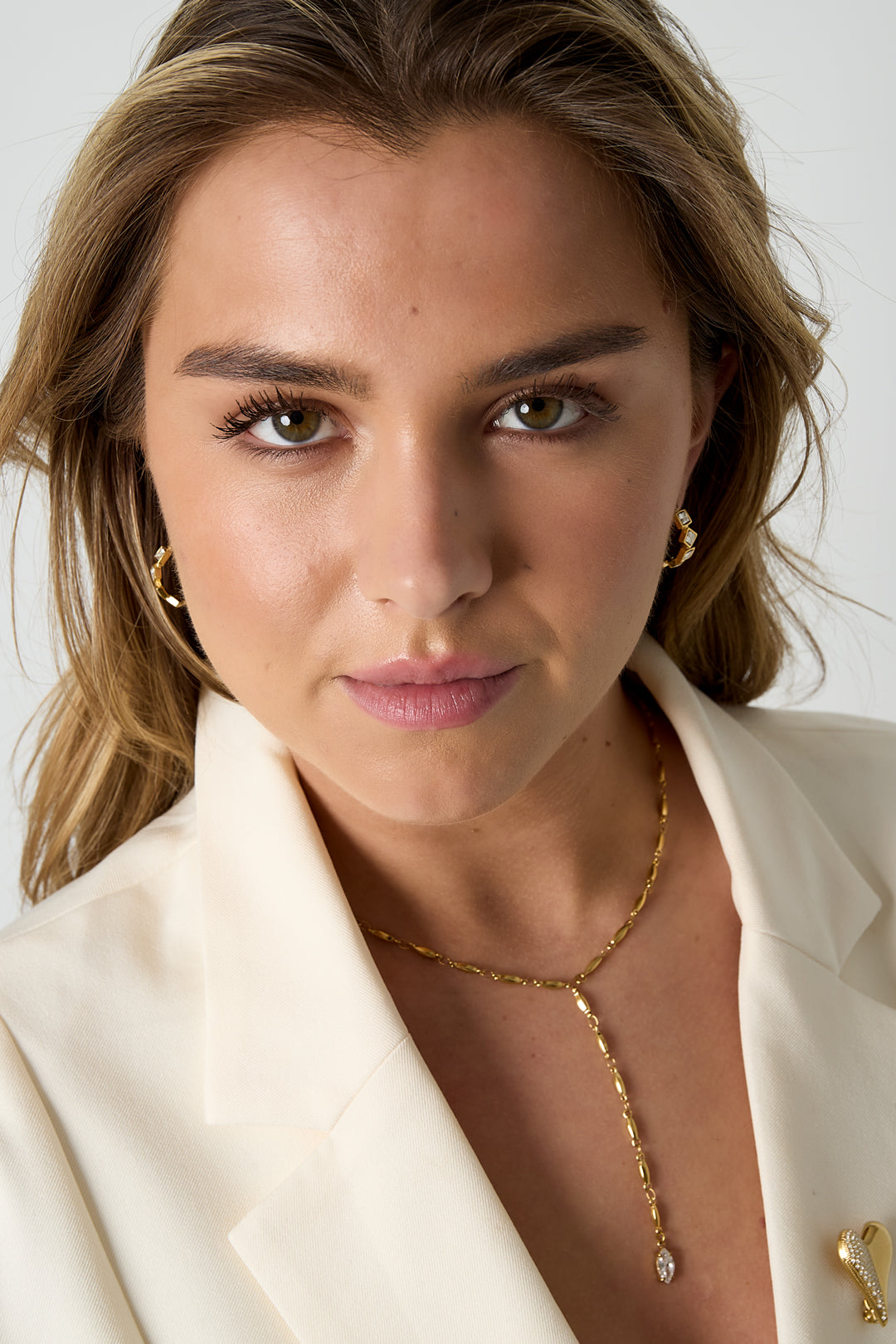 LIVAYA Creolen mit Strass aus Edelstahl