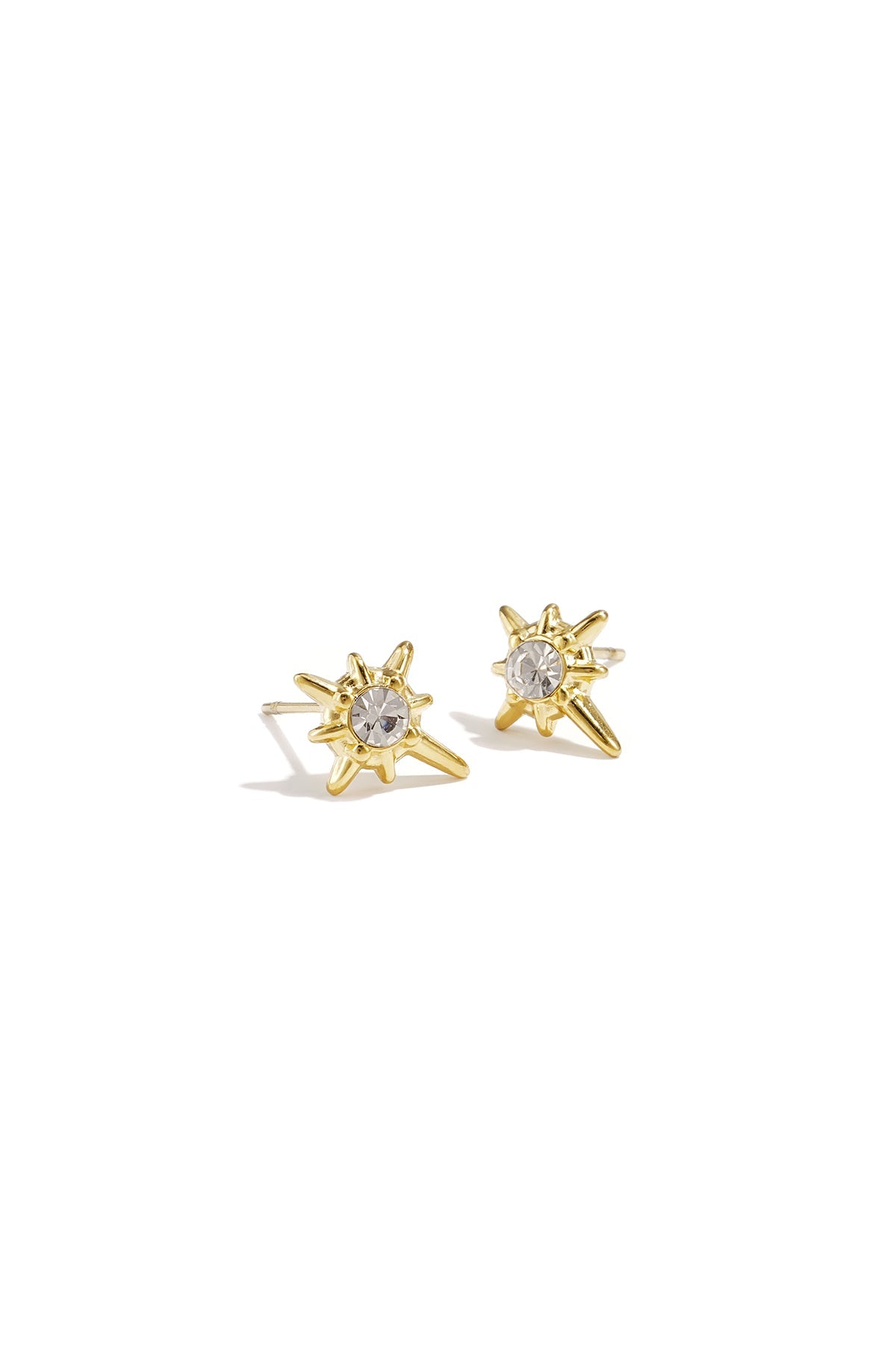 LIVAYA Ohrstecker mit Sternschnuppen-Motiv aus Edelstahl und Strass