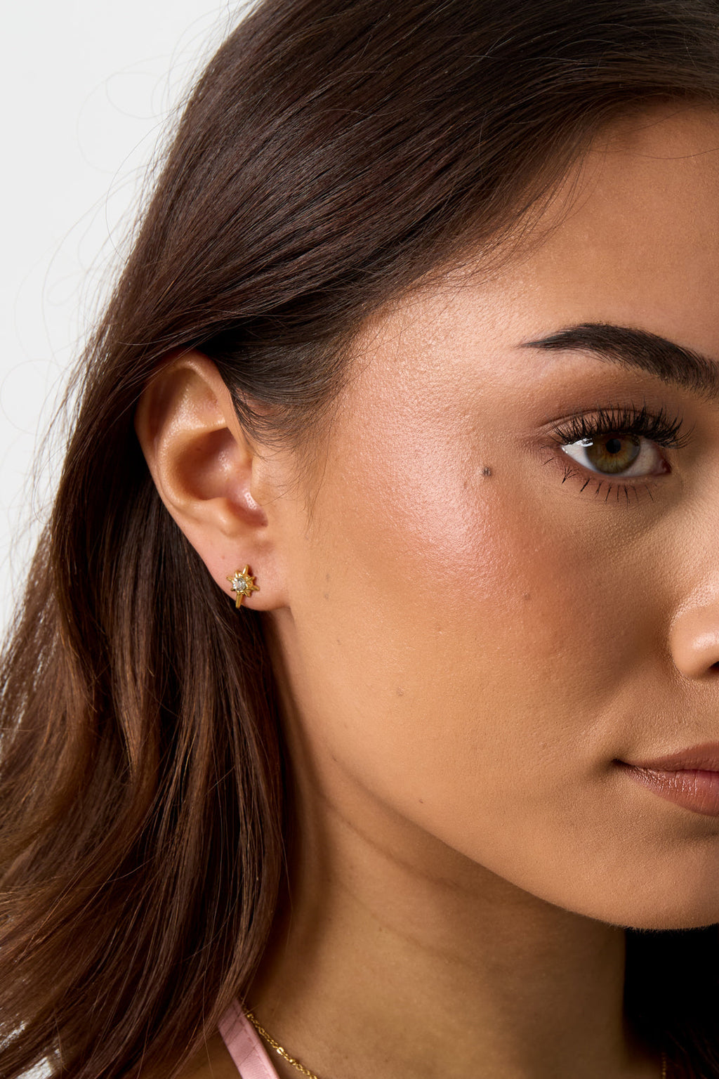 LIVAYA Ohrstecker mit Sternschnuppen-Motiv aus Edelstahl und Strass