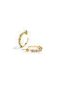 LIVAYA Schmuck Creolen mit Strass aus Edelstahl