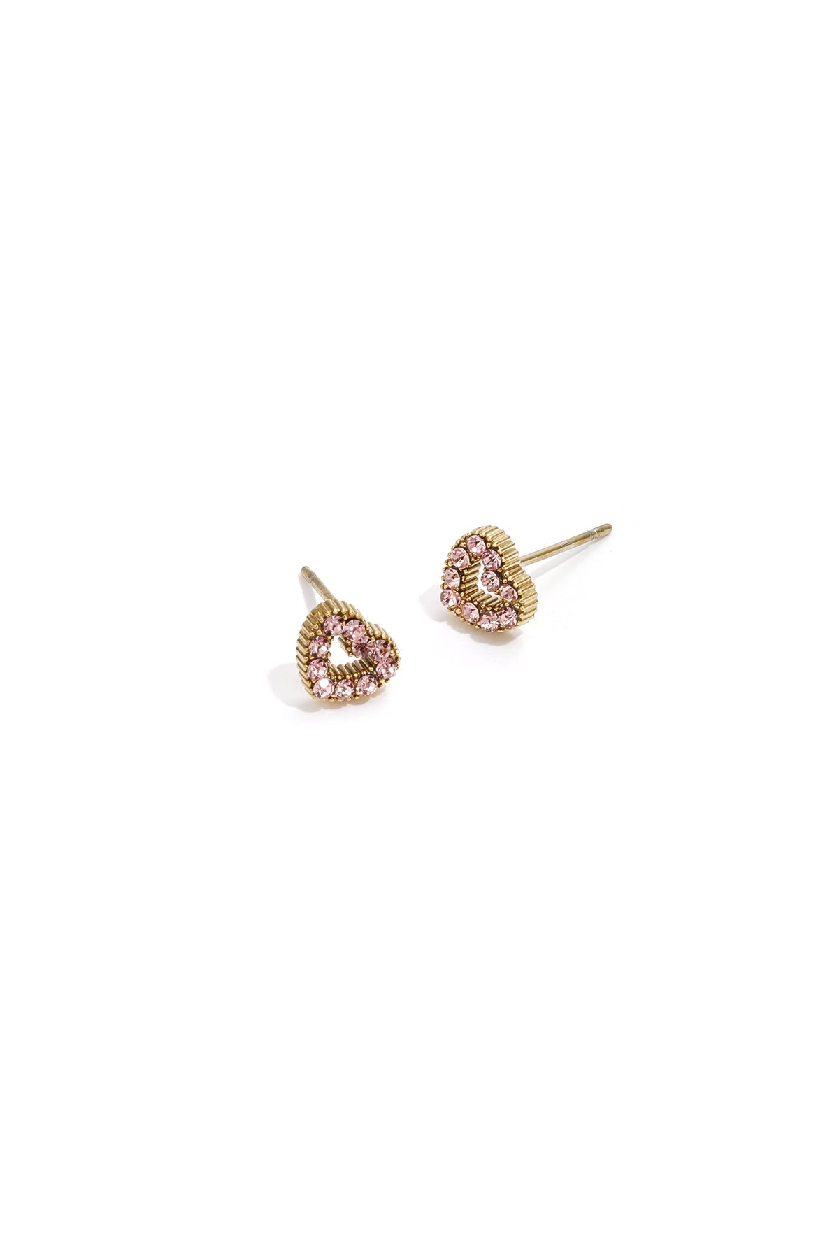 LIVAYA Herz-Ohrstecker aus Edelstahl mit Strass
