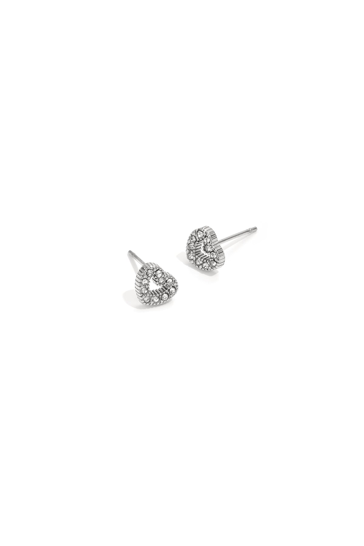LIVAYA Herz-Ohrstecker aus Edelstahl mit Strass