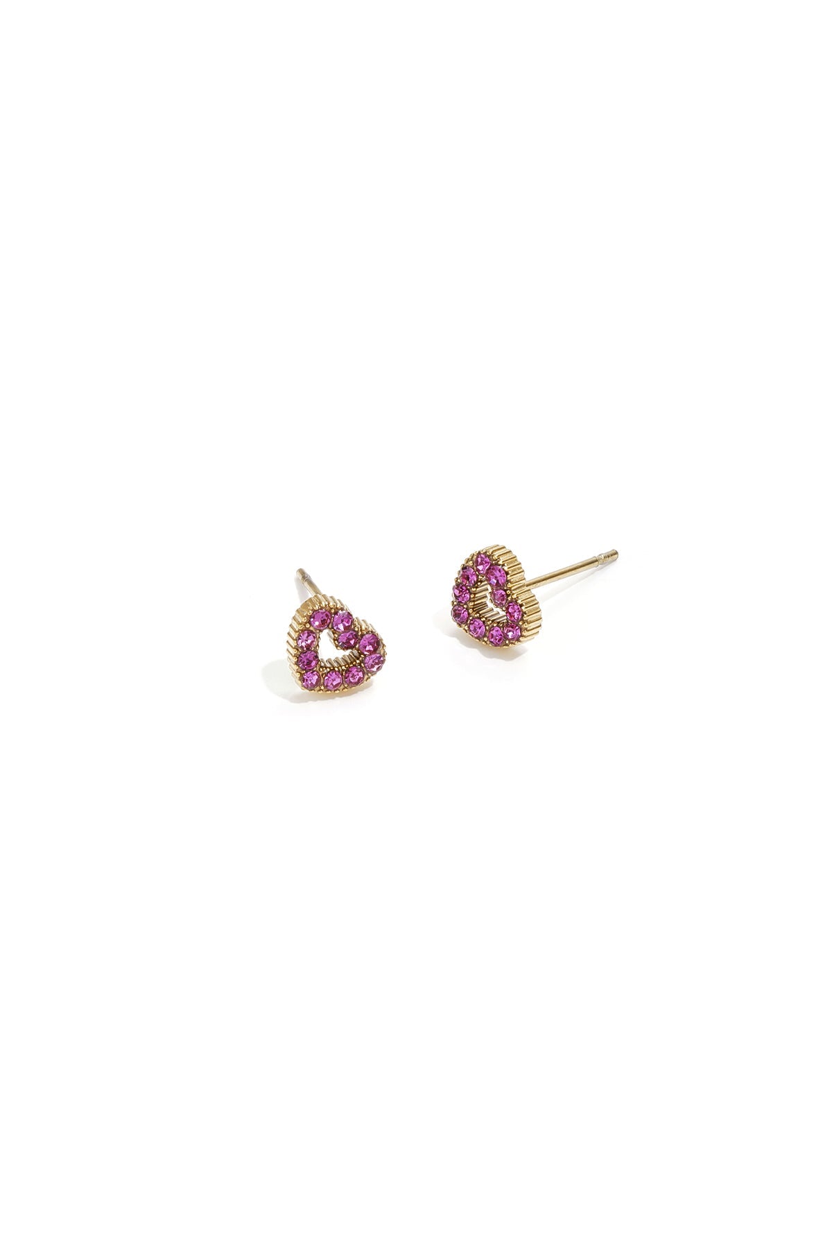 LIVAYA Herz-Ohrstecker aus Edelstahl mit Strass