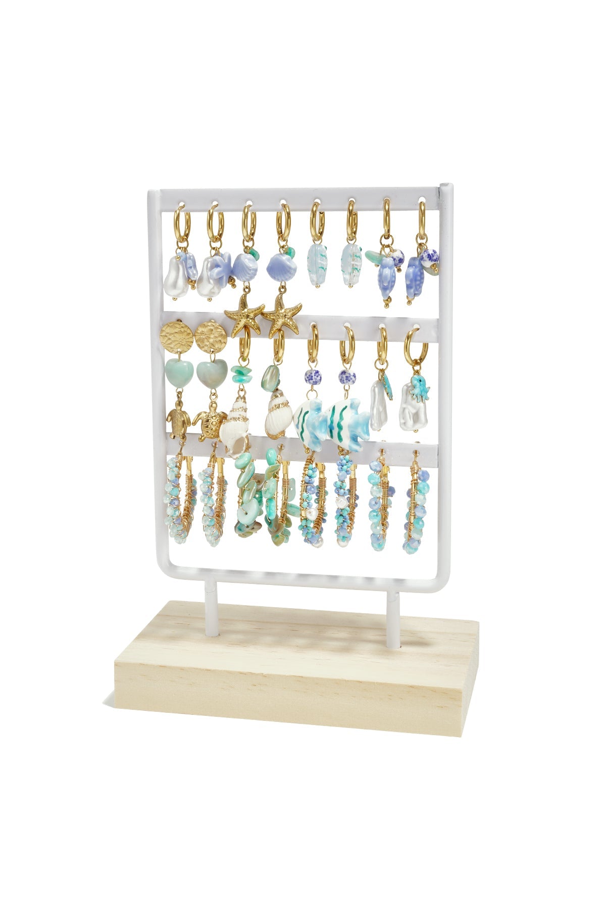 LIVAYA Ohrring-Set mit maritimen Motiven aus Edelstahl