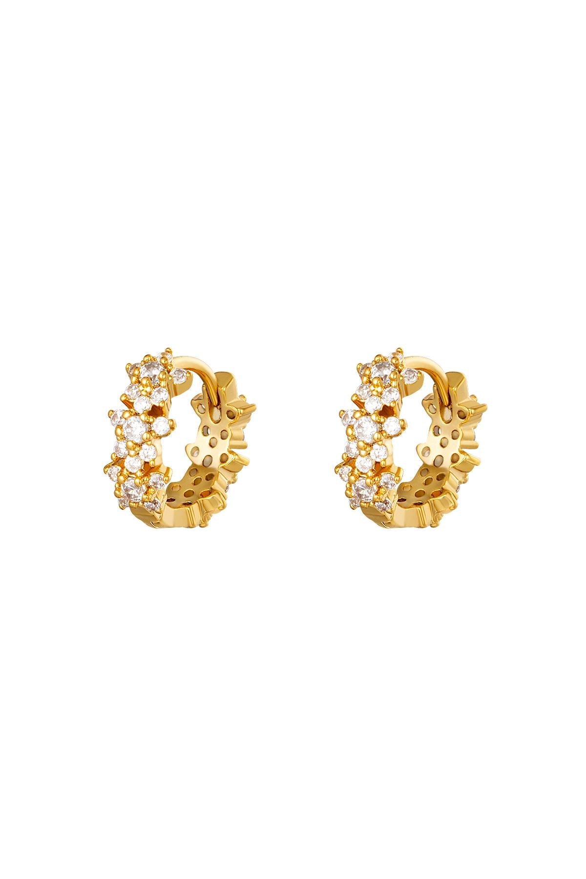 LIVAYA Creolen mit Stern-Design und Strass aus Kupfer