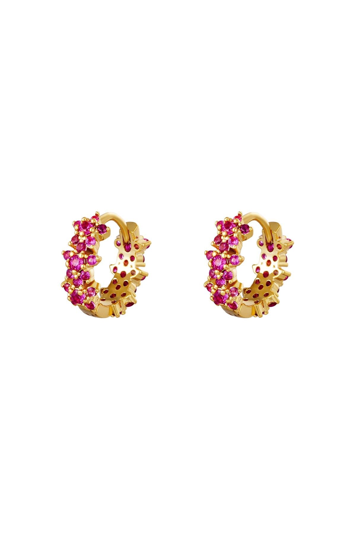 LIVAYA Creolen mit Stern-Design und Strass aus Kupfer