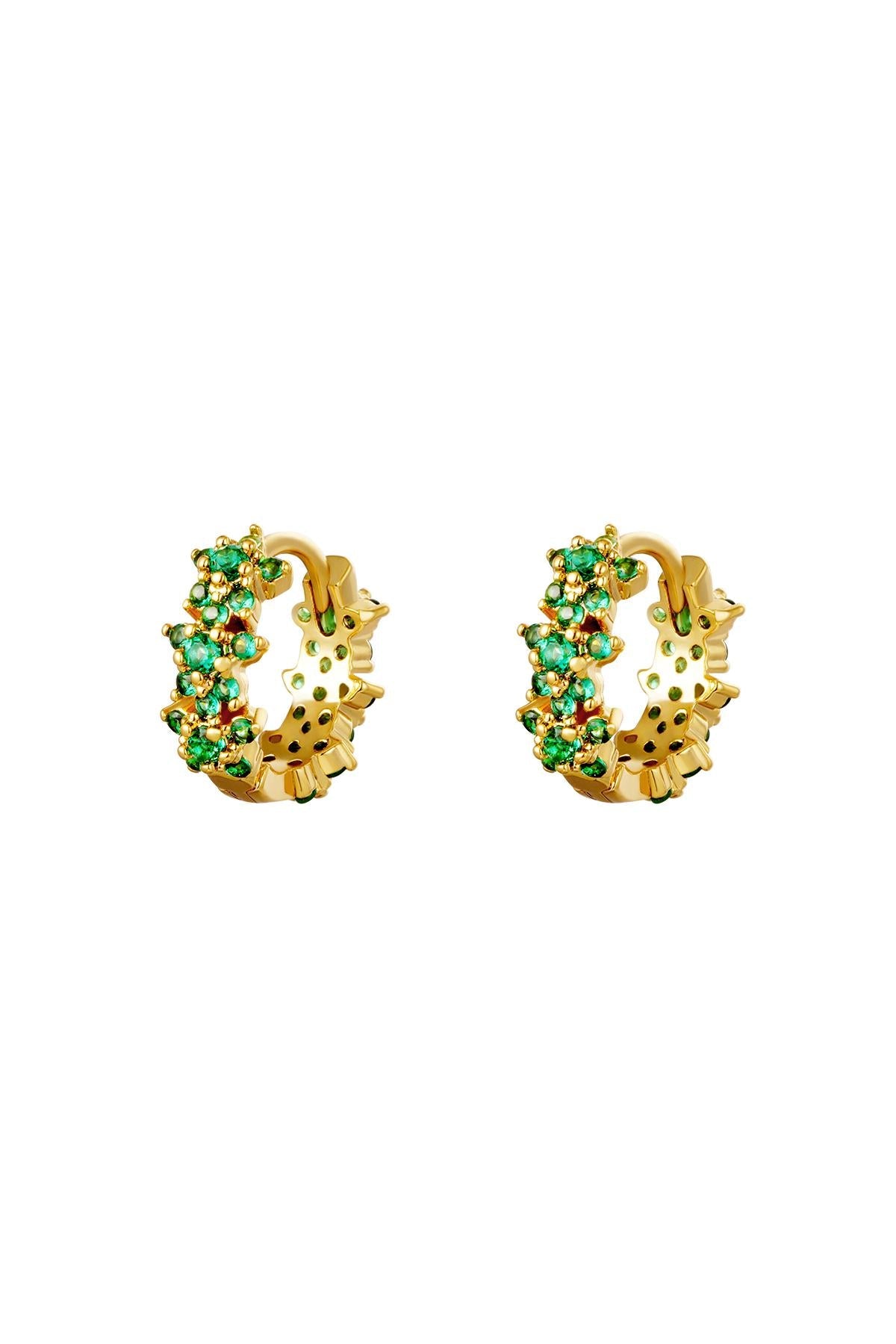 LIVAYA Creolen mit Stern-Design und Strass aus Kupfer