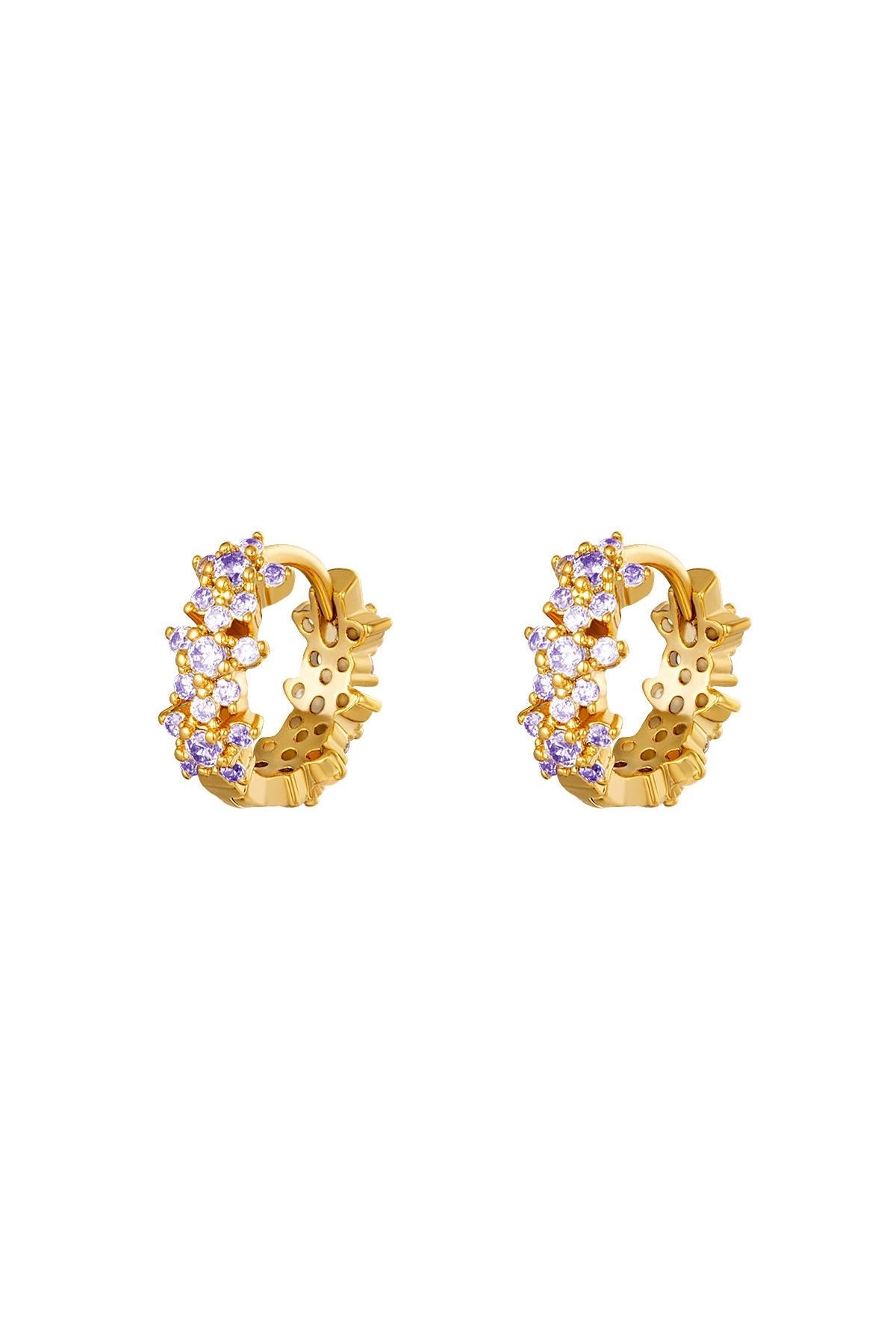LIVAYA Creolen mit Stern-Design und Strass aus Kupfer