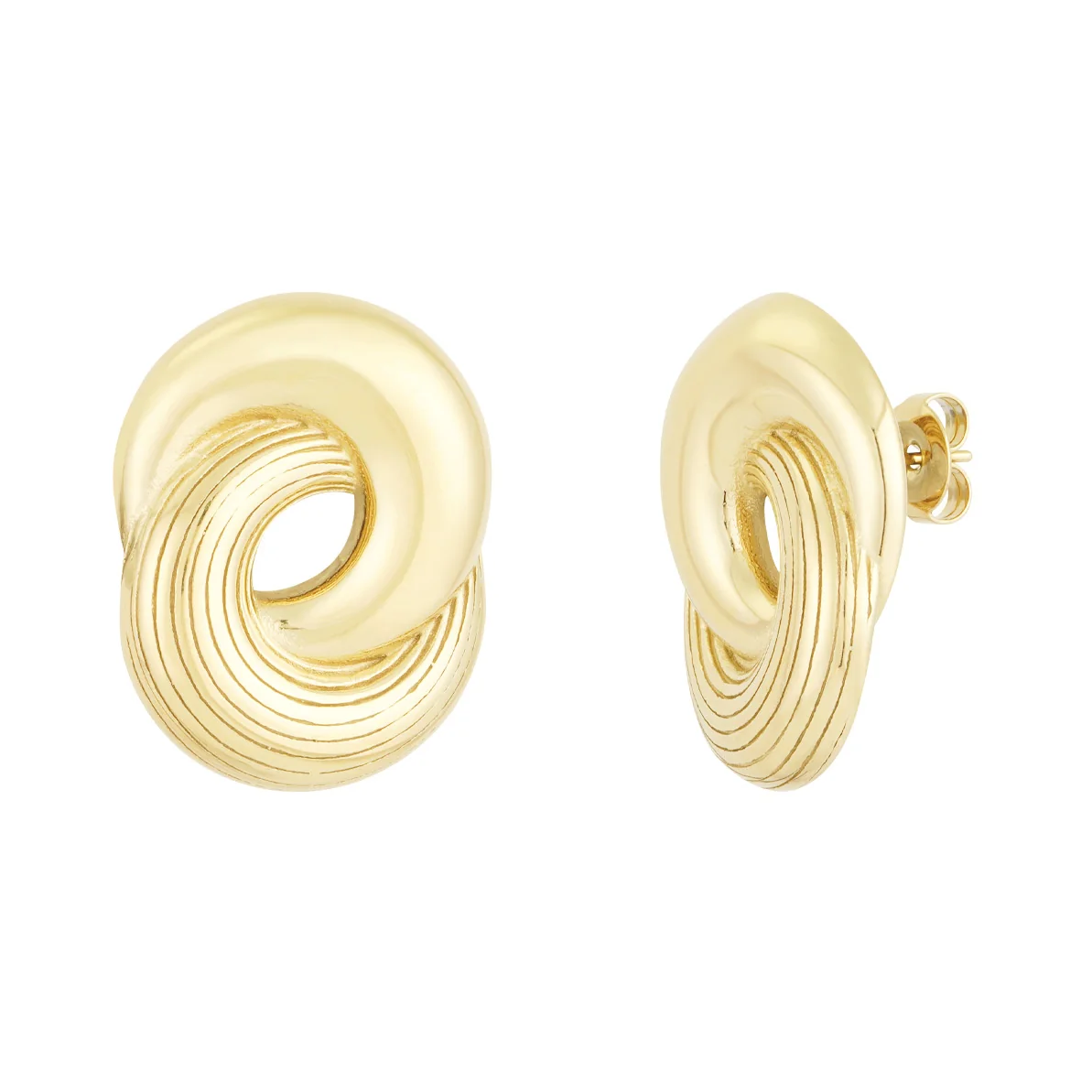 LIVAYA Ohrringe Ohrstecker in Spiralform aus 304S-Stahl