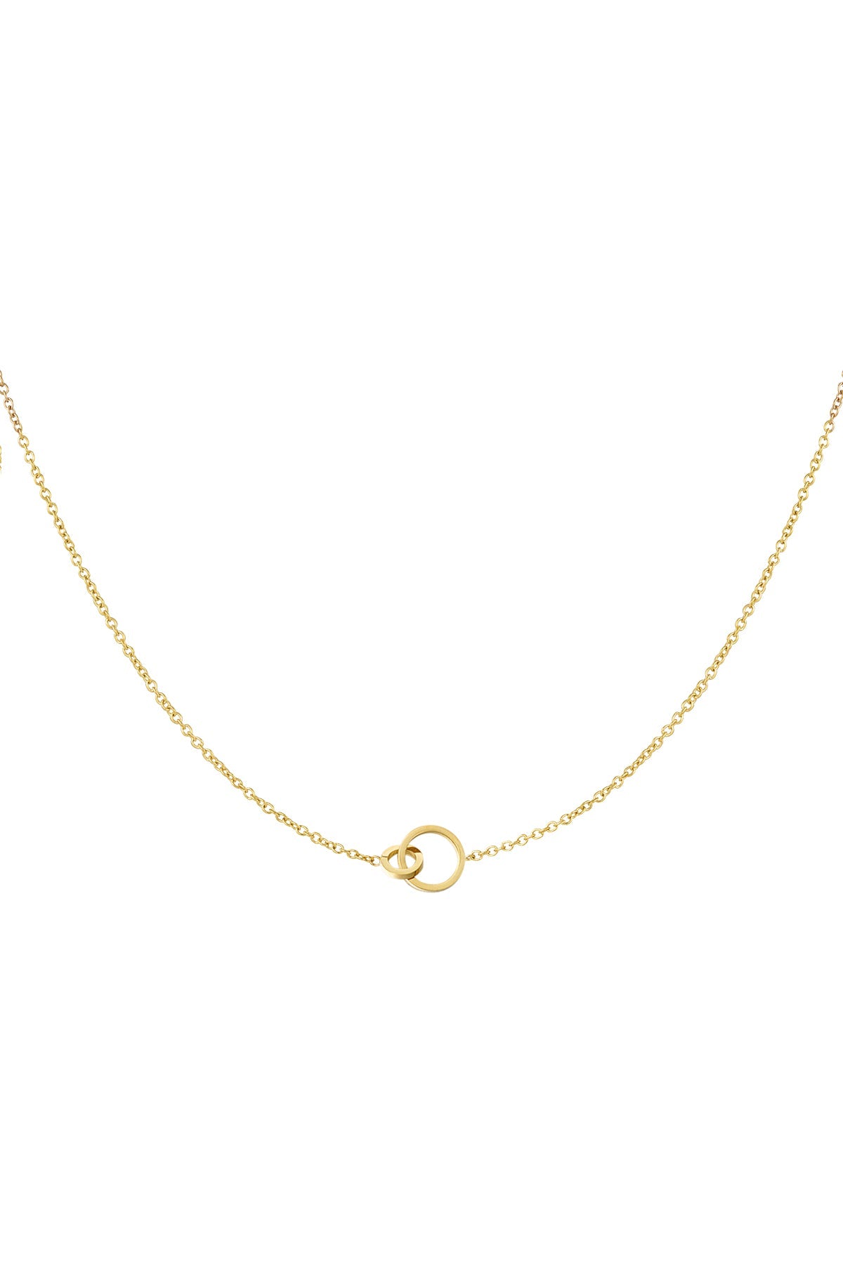 LIVAYA Anhängerkette mit verbundenen Ringen aus Edelstahl