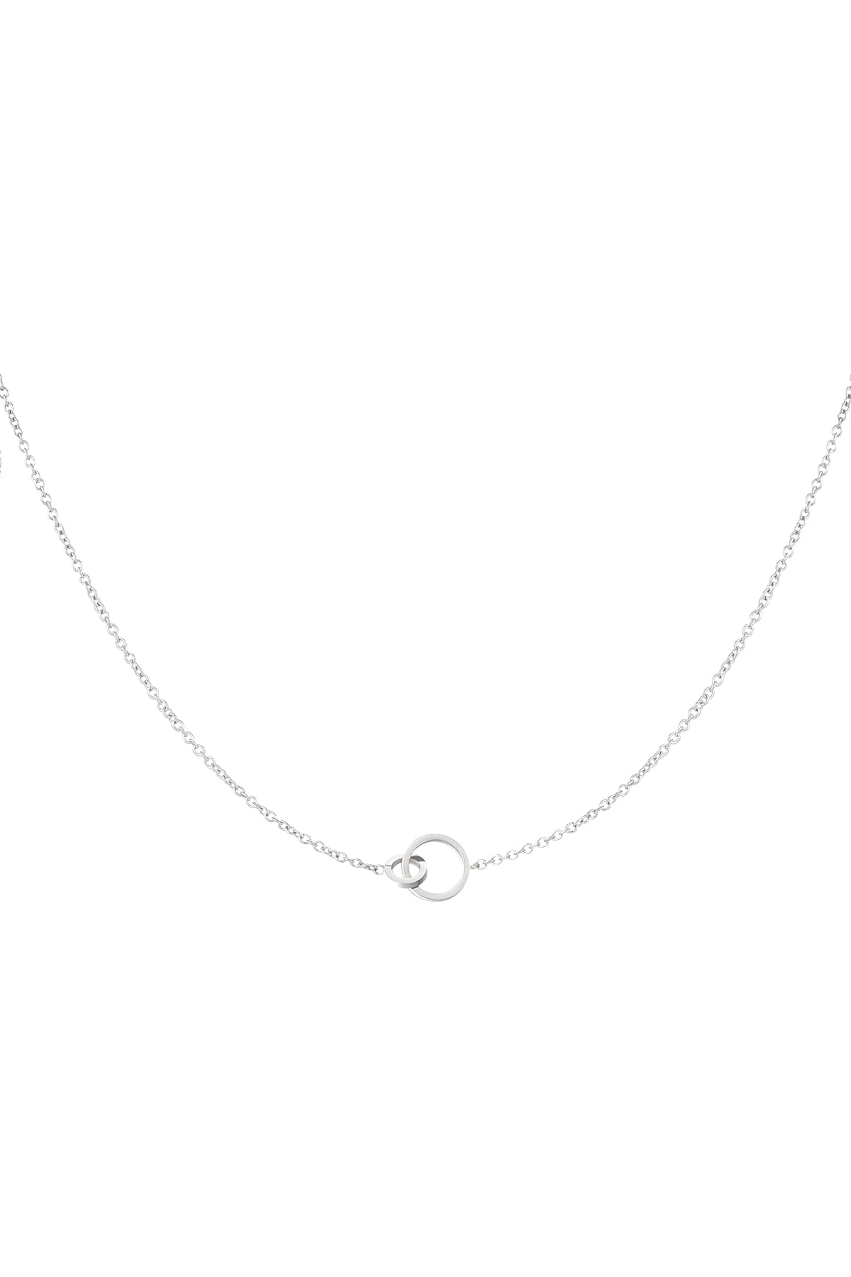 LIVAYA Anhängerkette mit verbundenen Ringen aus Edelstahl