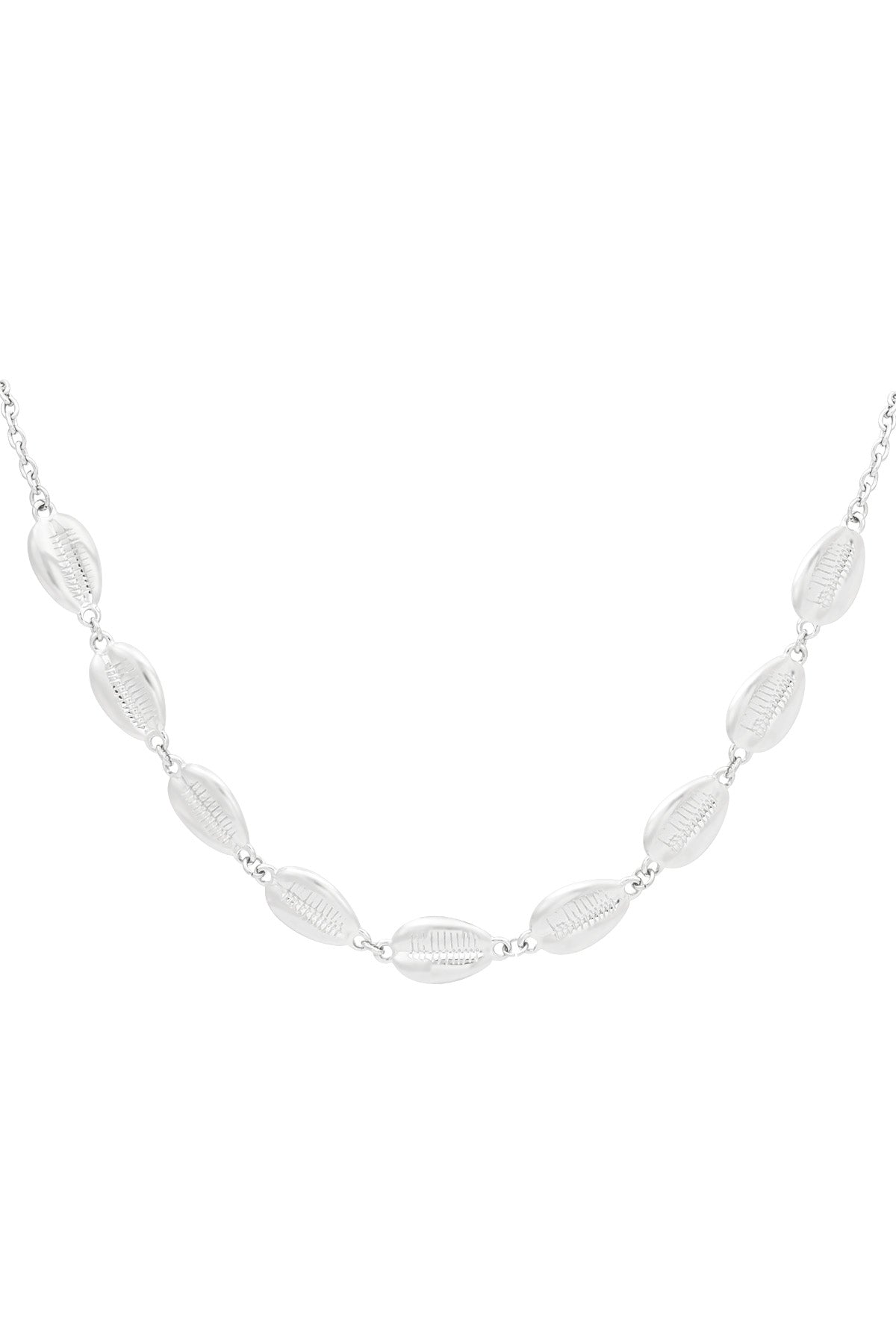 LIVAYA kurze Halskette mit Muschelformen aus Edelstahl