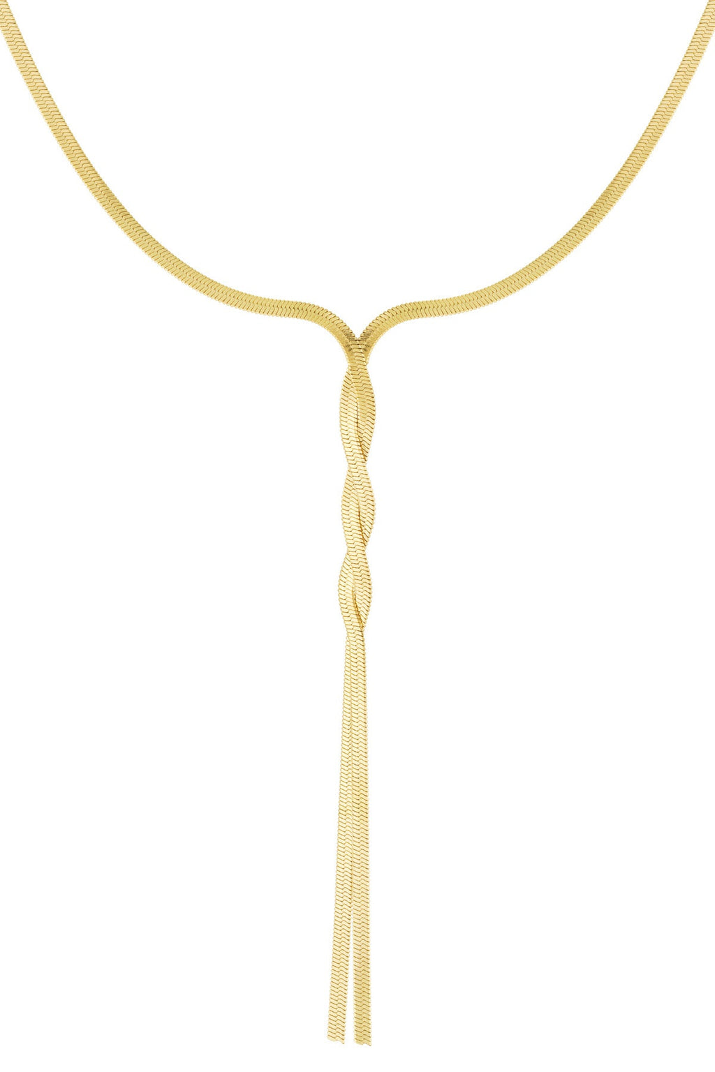 LIVAYA Gliederkette in Y-Form mit gedrehtem Kettendetail