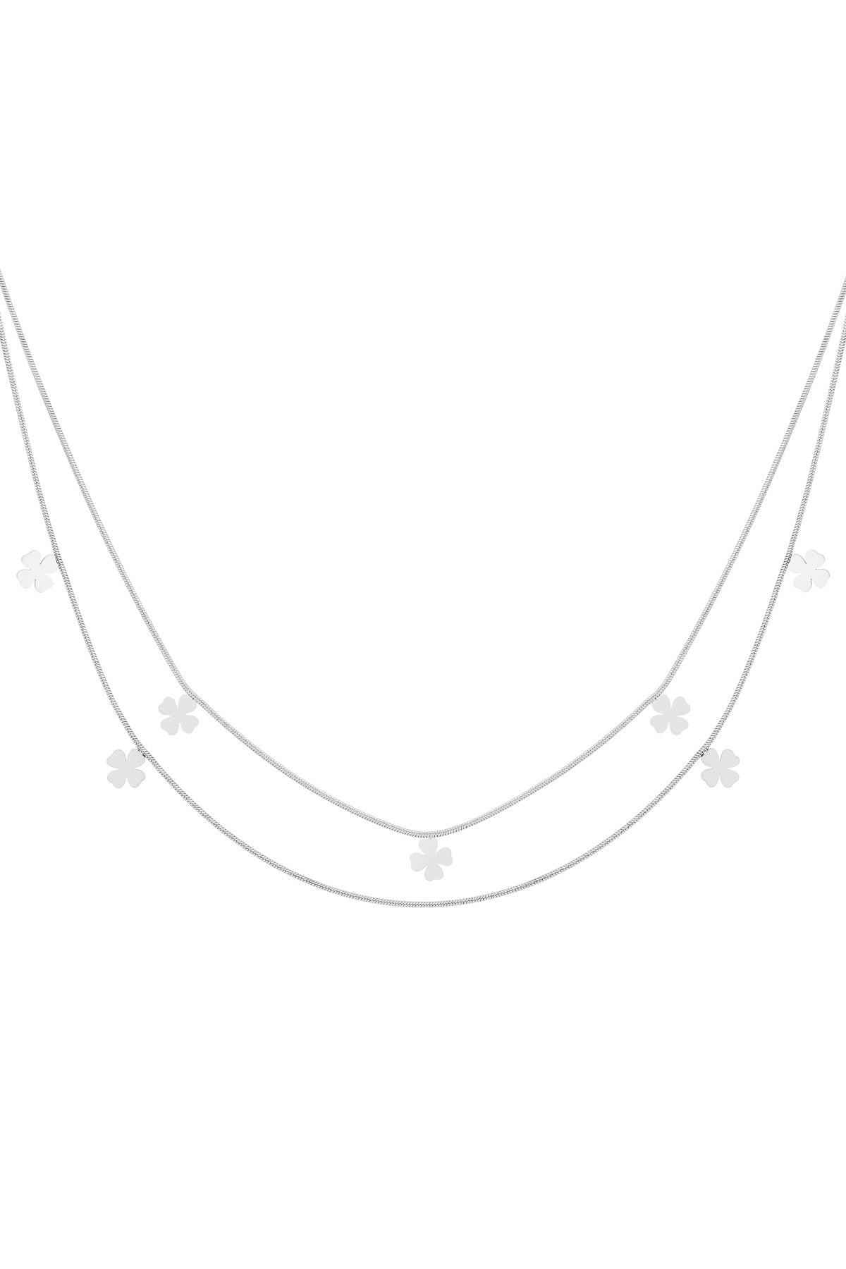 LIVAYA Layering-Halskette mit Kleeblatt-Motiven