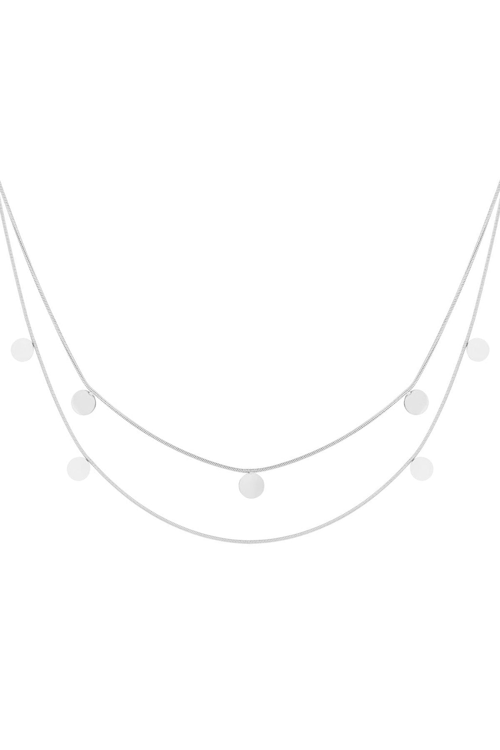 LIVAYA Layering-Halskette mit Münzanhängern aus Edelstahl