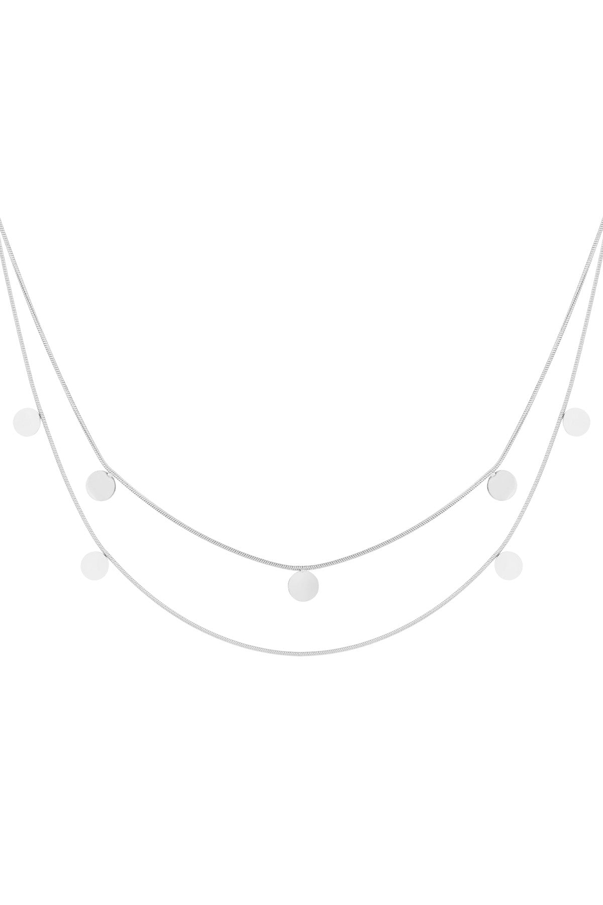 LIVAYA Layering-Halskette mit Münzanhängern aus Edelstahl