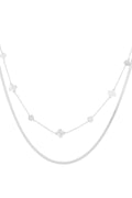 LIVAYA Layering-Halskette mit Herz- und Kleeblattmotiven