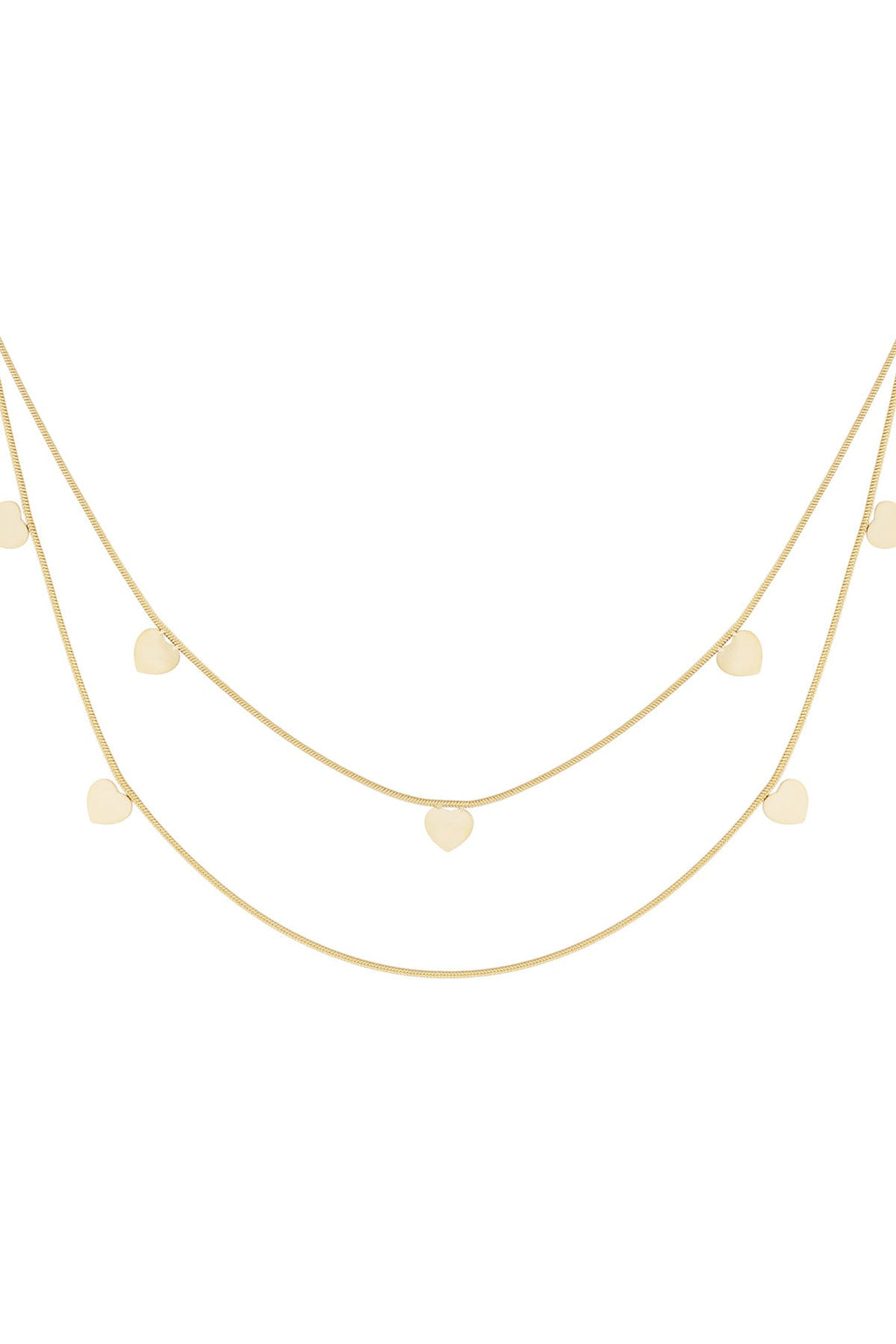 LIVAYA Layering-Halskette mit Herzmotiven