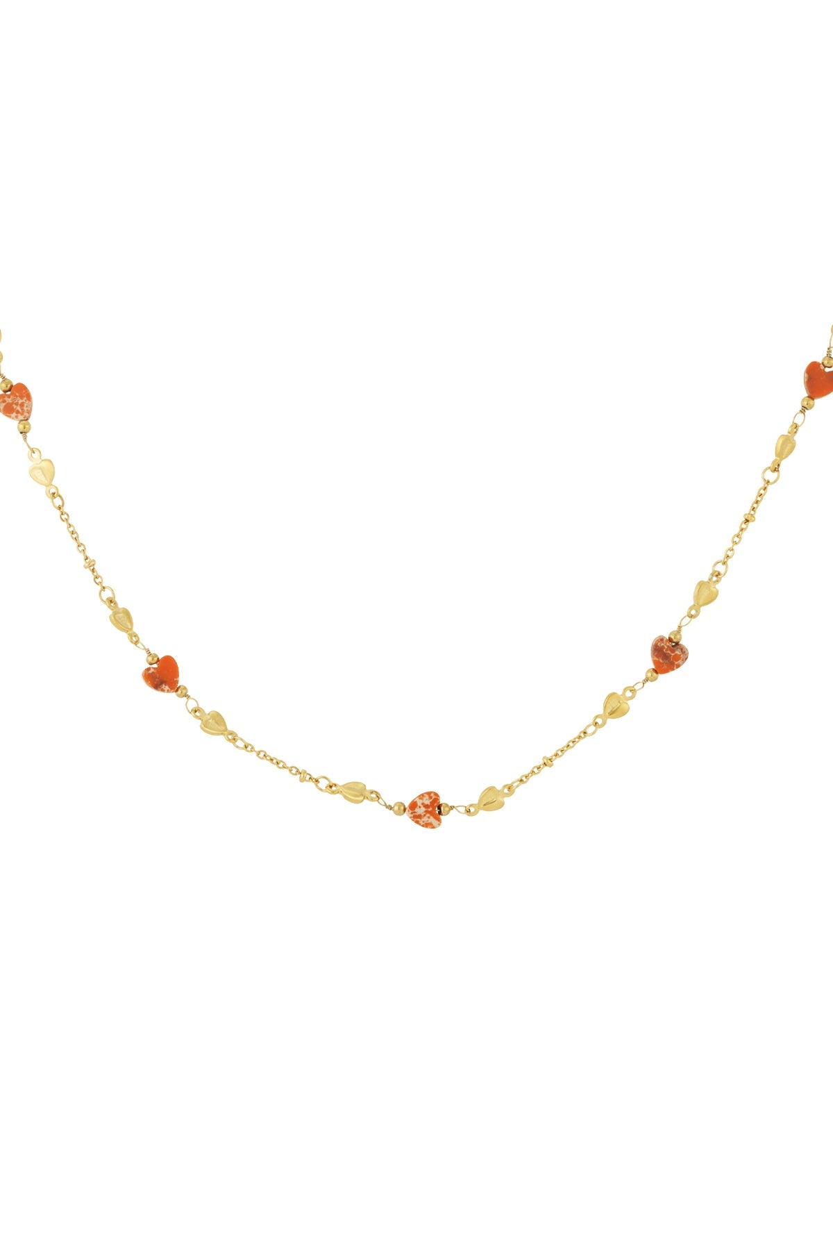 LIVAYA Gliederkette mit Herzmotiven und Kugeldetails