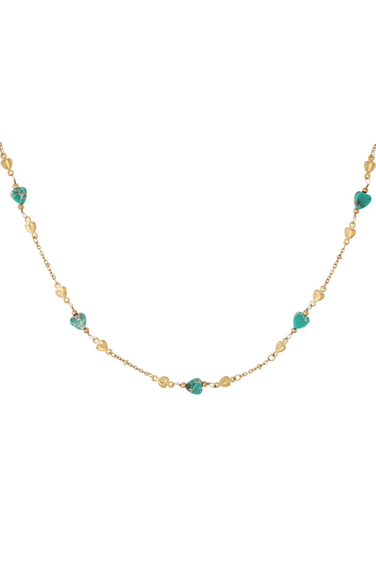 LIVAYA Gliederkette mit Herzmotiven und Kugeldetails